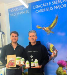 Ο Tiago και ο Moisés Silva με δείγματα μεγάλης καρδερίνας