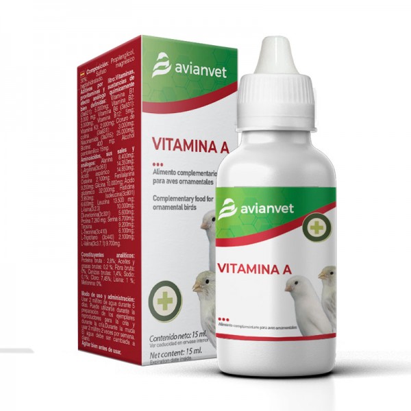 Avianvet Vitamina A – Συμπλήρωμα Βιταμίνης Α για Πτηνά (Υγρό) – 15ml