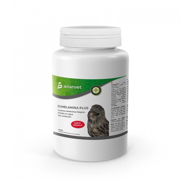Avianvet Eumelanina Plus NEW Formula – Διεγερτικό Ευμελανίνης (Υδατοδιαλυτό) για Μαύρα Μελανινικά Καναρίνια – 125 g