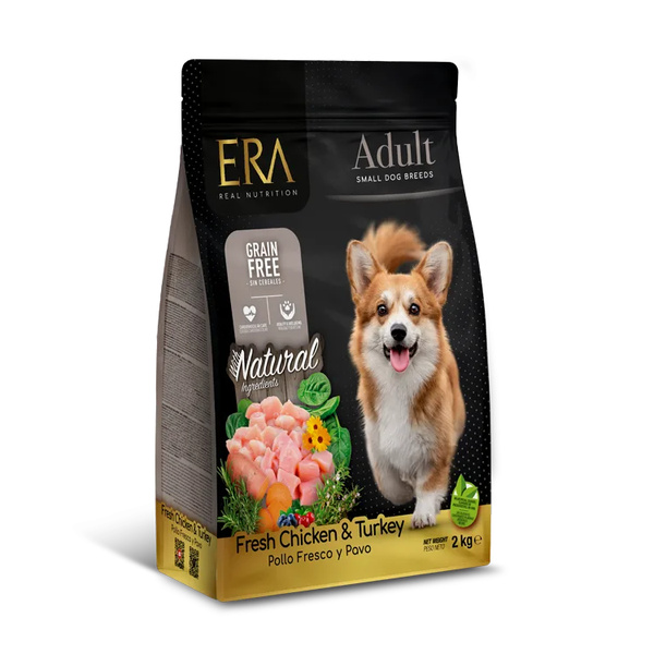 ERA Grain-Free Chicken & Turkey Small Breed Adult | Τροφή για ενήλικους μικρόσωμους σκύλους Χωρίς Δημητριακά | 2kg ERA Grain-Free Chicken & Turkey Small Breed Adult | Τροφή για ενήλικους μικρόσωμους σκύλους Χωρίς Δημητριακά | 2kg