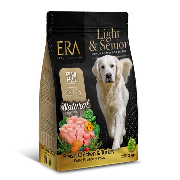 ERA Grain-Free Senior & Light Medium/Large chicken and turkey| Τροφή για ενήλικους μεσαίους/μεγαλόσωμους σκύλους Χωρίς Δημητριακά | 2kg