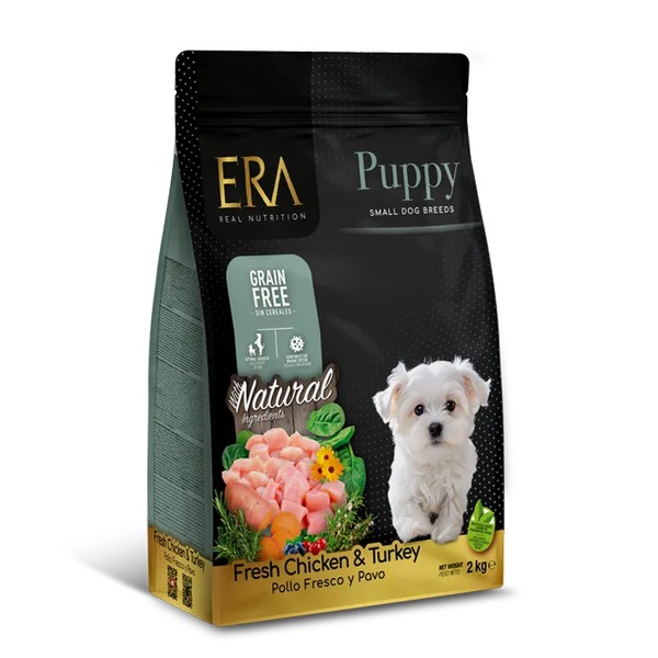 ERA Grain-Free Chicken & Turkey Puppy Small Breed | Τροφή για κουτάβια μικρόσωμων σκύλων Χωρίς Δημητριακά | 2kg ERA Grain-Free Chicken & Turkey Puppy Small Breed | Τροφή για κουτάβια μικρόσωμων σκύλων Χωρίς Δημητριακά | 2kg