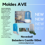 Moldes Ave - Bebedero Castillo - Ποτίστρα σε μπλε χρώμα (με σύστημα αποτροπής μπάνιου) - 100ml