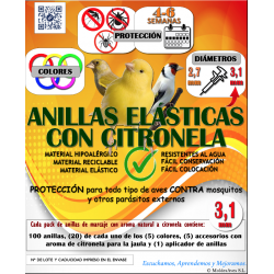 Moldes Ave – Ελαστικά Δαχτυλίδια Σήμανσης με Citronella 3,1mm (100 τεμάχια + εργαλείο τοποθέτησης)