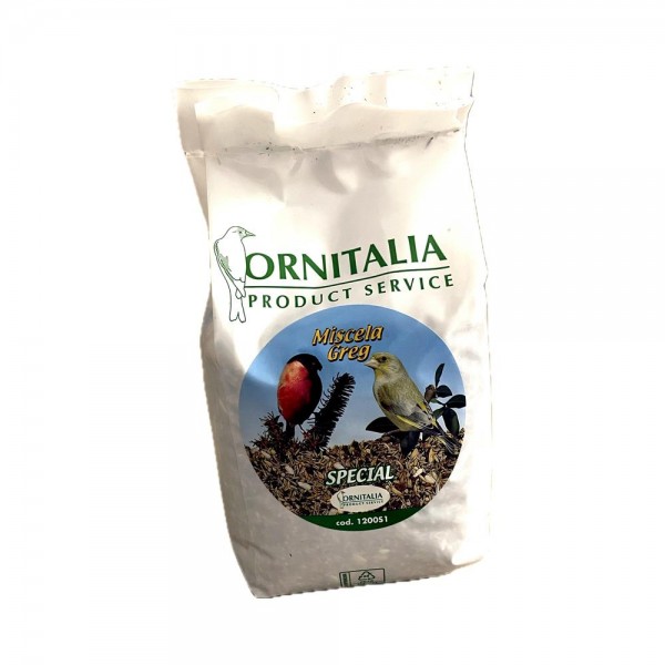 Ornitalia - GREG Verdoni, Ciuffolotti -- Μείγμα για Φλώρους - Πύρουλες - 1kg Ornitalia - GREG Verdoni, Ciuffolotti -- Μείγμα για Φλώρους - Πύρουλες - 1kg